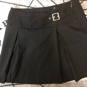Y2K Black Pinstripe Mini Skirt